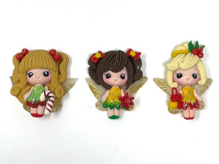 Handmade Clay Doll - Holiday girls For Discount