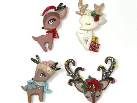 Handmade Clay Doll - Holiday animals Discount