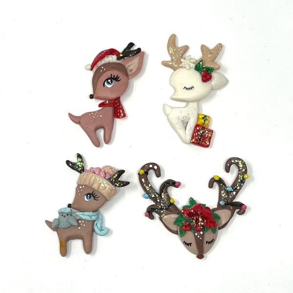 Handmade Clay Doll - Holiday animals Discount