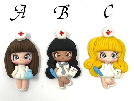 Handmade Clay Doll - Medical professionals on Sale