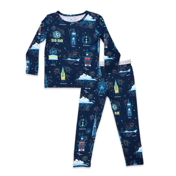 New Year s Worldwide Countdown Bamboo Kids Pajamas Online now