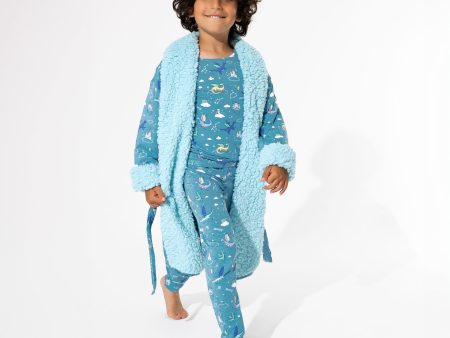 Dragon Dreams Bamboo Kids Sherpa Robe For Sale