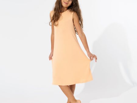 Peach Fuzz Bamboo Girls  Sleeveless Dress Supply