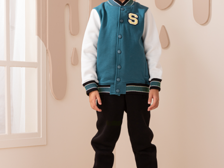 Baseball Jacket with sweatpants بيجاما اولادي بكباسين Fashion