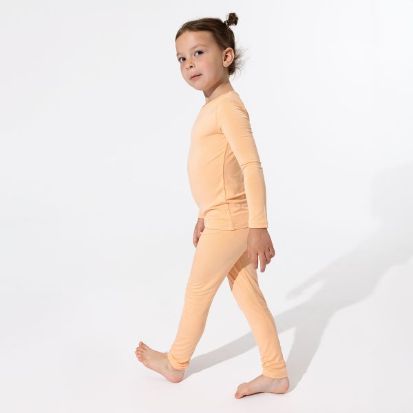 Peach Fuzz Bamboo Kids Pajamas Hot on Sale