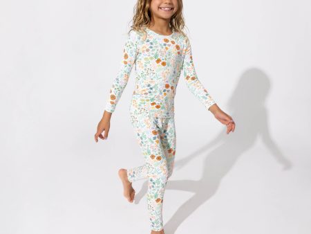 Summer Floral Bamboo Kids Pajamas on Sale