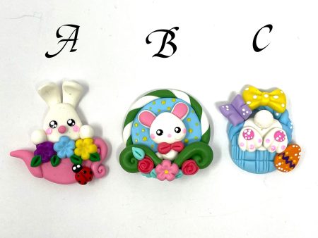 Handmade clay - Easter bunny Online now