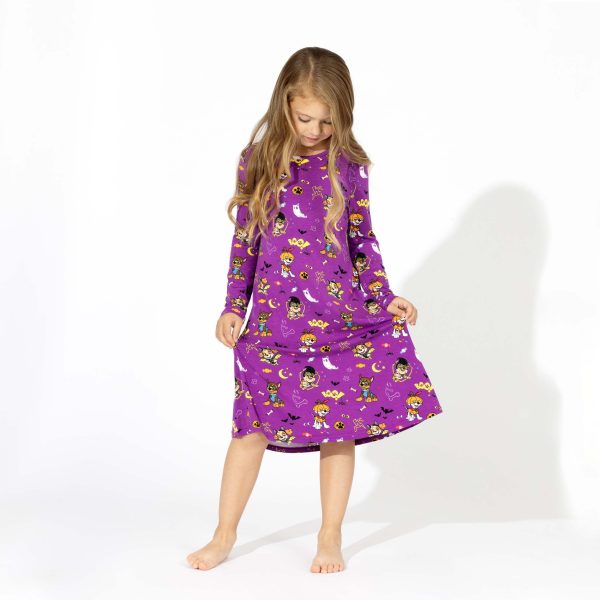 PAW Patrol: Halloween Bamboo Girls  Long Sleeve Dress Online now