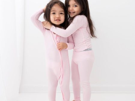 Blush Pink Bamboo Kids Pajamas For Discount