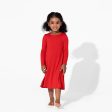 Winterberry Red Bamboo Girls  Long Sleeve Dress Supply