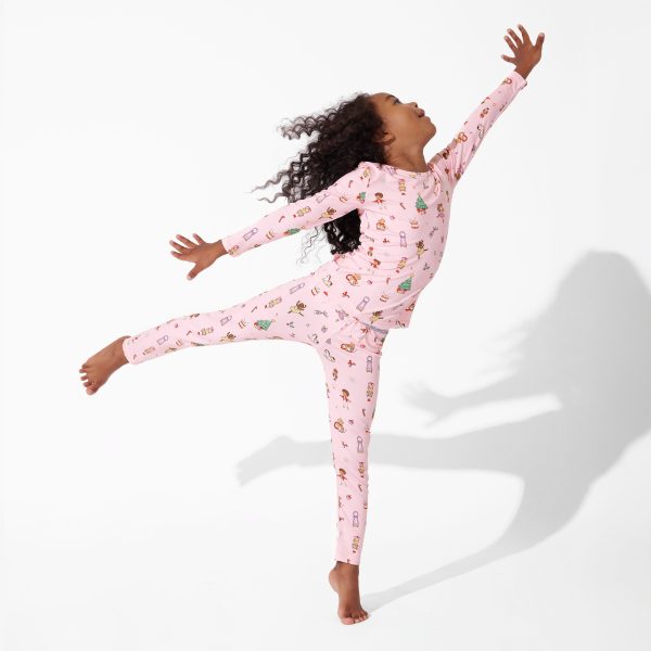 Nutcracker Pink Bamboo Kids Pajamas Cheap