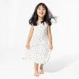 Milk & Cookies White Bamboo Girls  Sleeveless Dress For Cheap