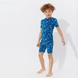 Monaco Blue Bamboo Kids Pajama Short Set Supply