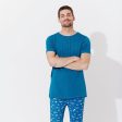 Monaco Blue Bamboo Men s Pajama Set on Sale