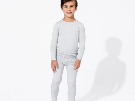 Cloud Grey Bamboo Kids Pajamas Online Hot Sale