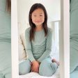 Misty Green Bamboo Kids Pajamas on Sale