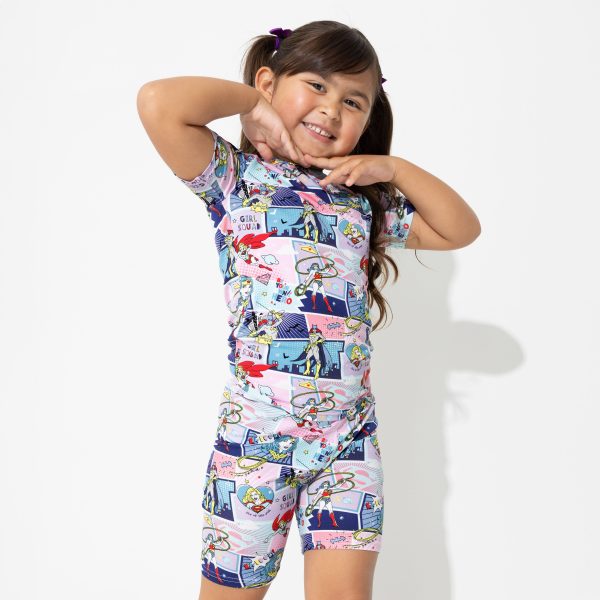 Justice League Heroines Bamboo Kids Pajama Short Set For Sale