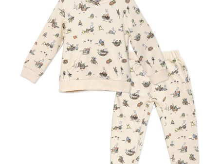 Bunny Workshop French Terry Kids Daywear Jogger Set Sale