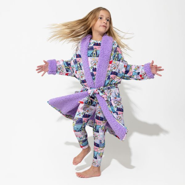 Justice League Heroines Bamboo Kids Sherpa Robe Online