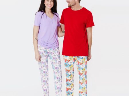 Comic Hero Bamboo Men s Pajama Set For Sale