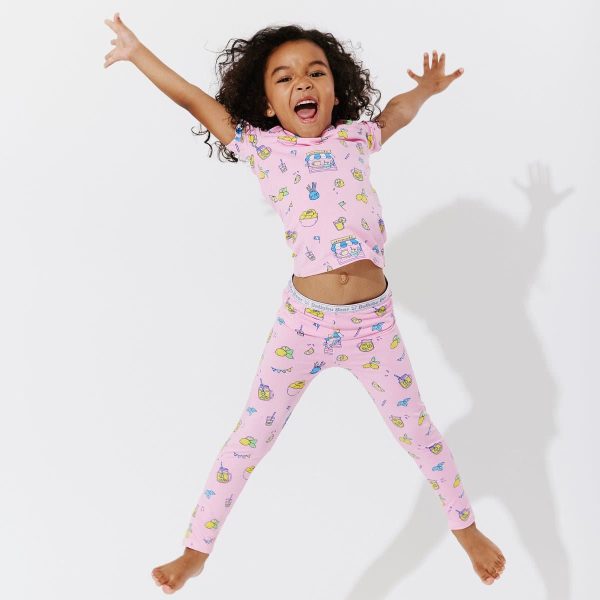 Pink Lemonade Bamboo Kids Pajamas Hot on Sale