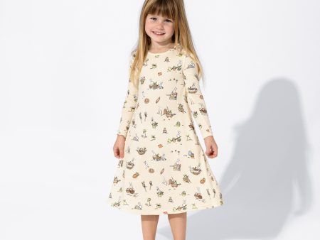 Easter Bunny Workshop Bamboo Girls  Long Sleeve Dress Online