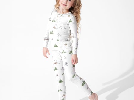 Winter Forest Animals Bamboo Kids Pajamas For Cheap