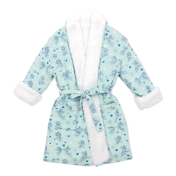 PAW Patrol: Valentine s Blue Kids Bamboo Sherpa Robe on Sale