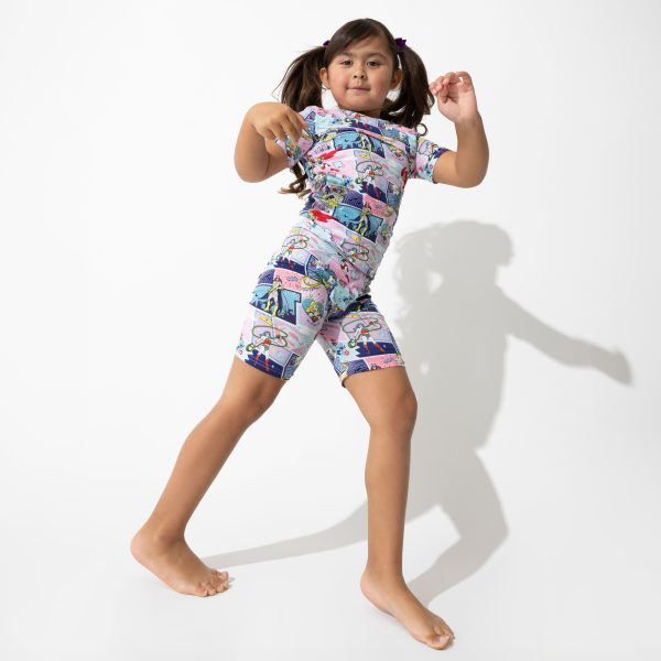 Justice League Heroines Bamboo Kids Pajama Short Set For Sale