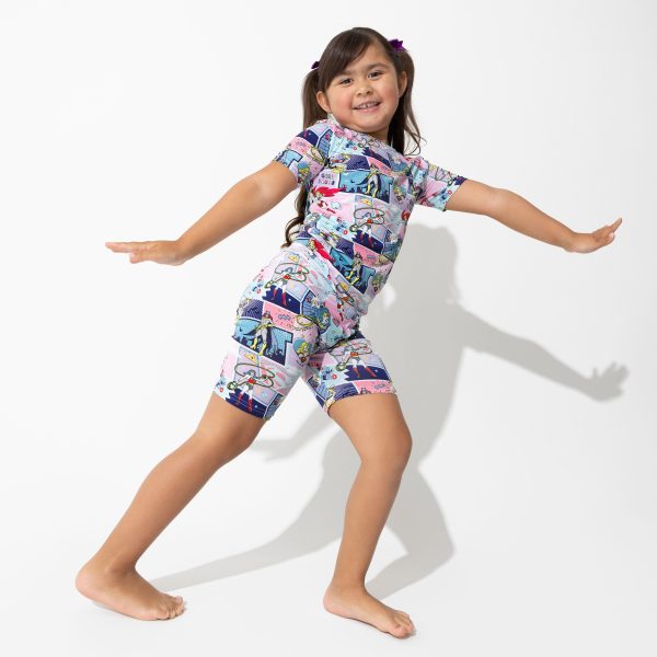 Justice League Heroines Bamboo Kids Pajama Short Set For Sale