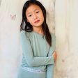 Misty Green Bamboo Kids Pajamas on Sale