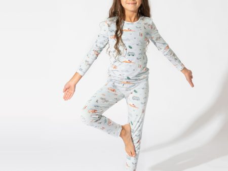 Vintage Surf Kids Bamboo Pajamas For Cheap