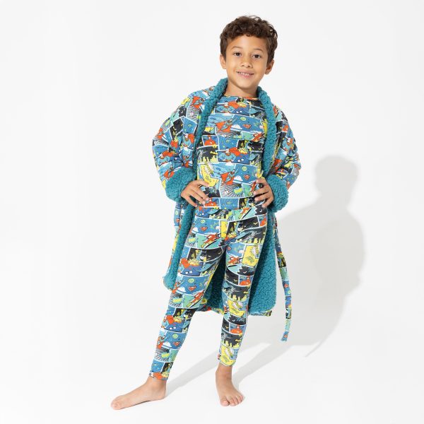 Justice League Heroes Bamboo Kids Sherpa Robe For Cheap