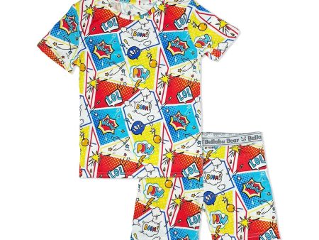 Comic Hero Bamboo Kids Pajama Short Set Online Sale