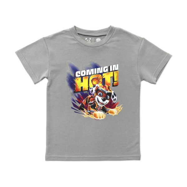 PAW Patrol: The Mighty Movie Marshall Stormy Grey Bamboo Terry Kids Oversized T-Shirt For Cheap