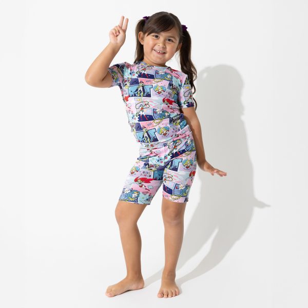 Justice League Heroines Bamboo Kids Pajama Short Set For Sale