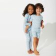 Milk & Cookies Blue Bamboo Kids Pajama Short Set Sale