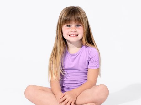 Lavender Bamboo Kids Pajama Short Set Online Hot Sale