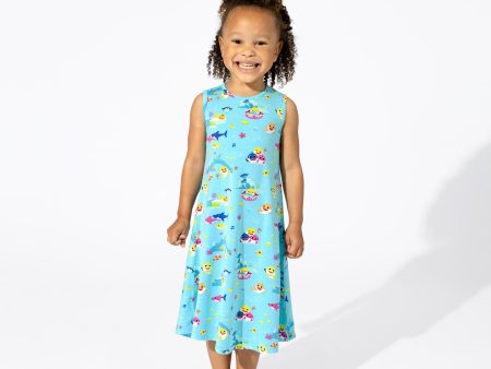 Baby Shark Bamboo Girls  Sleeveless Dress Online Sale