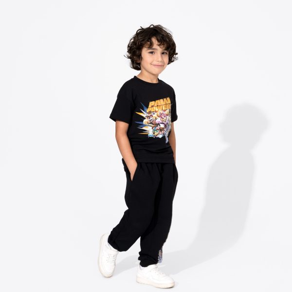 PAW Patrol: The Mighty Movie Obsidian Black Bamboo Terry Kids Oversized T-Shirt Discount