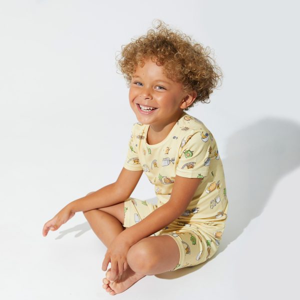 Love You Brunches Bamboo Kids Pajama Short Set on Sale