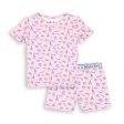 Milk & Cookies Pink Bamboo Kids Pajama Short Set Online