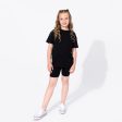 Obsidian Black Bamboo Blend Kid s Oversized Tee & Biker Short Set Supply