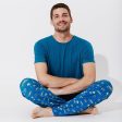 Monaco Blue Bamboo Men s Pajama Set on Sale