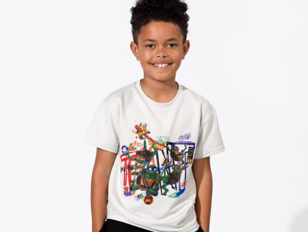 Teenage Mutant Ninja Turtles: Mutant Mayhem Bone White Bamboo Terry Kids Oversized T-Shirt Online