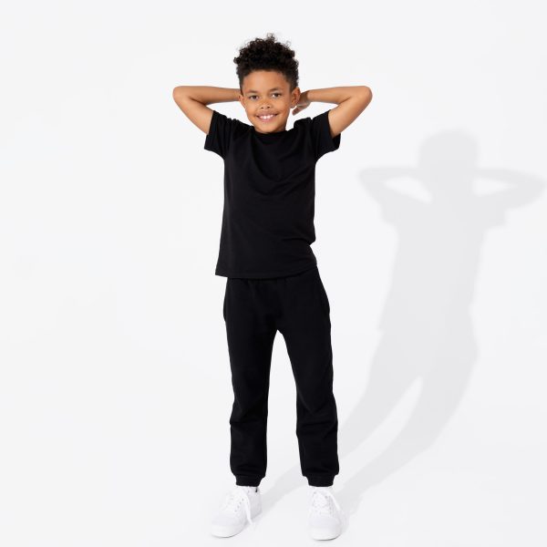 Obsidian Black Bamboo Terry Kids Oversized T-Shirt For Cheap