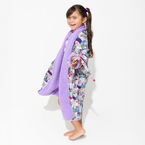 Justice League Heroines Bamboo Kids Sherpa Robe Online