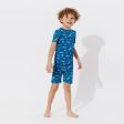 Monaco Blue Bamboo Kids Pajama Short Set Supply