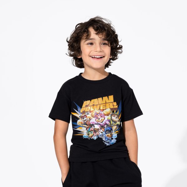 PAW Patrol: The Mighty Movie Obsidian Black Bamboo Terry Kids Oversized T-Shirt Discount