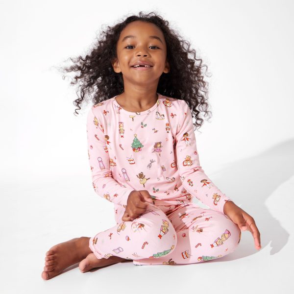 Nutcracker Pink Bamboo Kids Pajamas Cheap